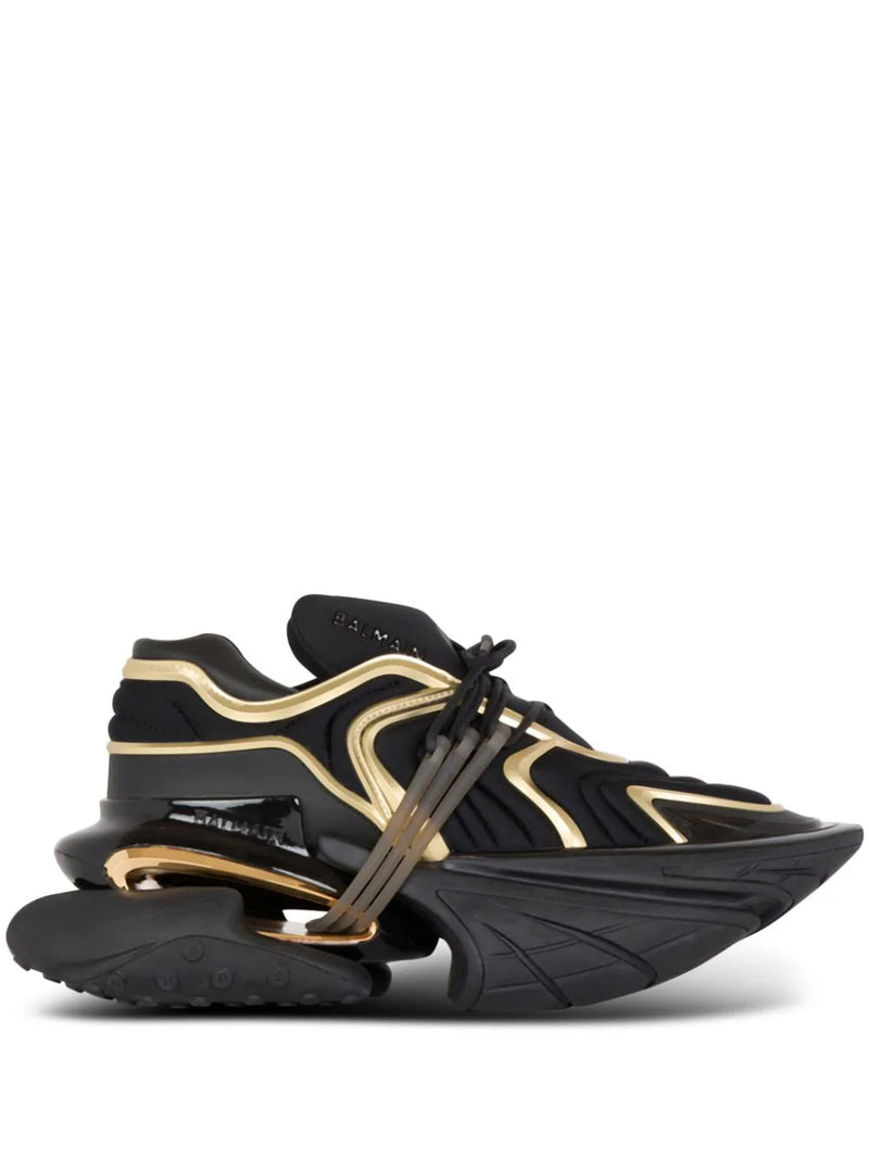 Tênis Balmain Unicorn Wave Preto/Dourado