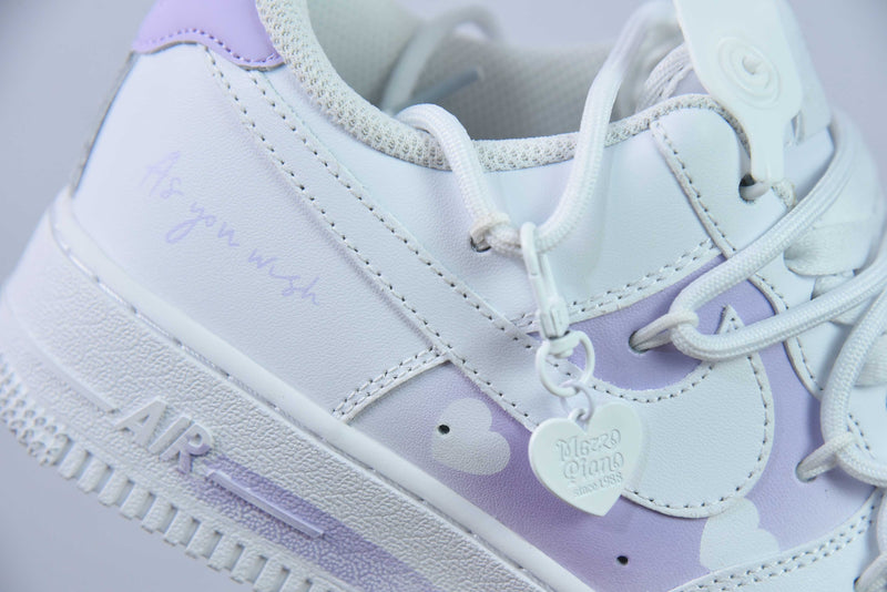 NIKE  Air Force 1  branco e roxo