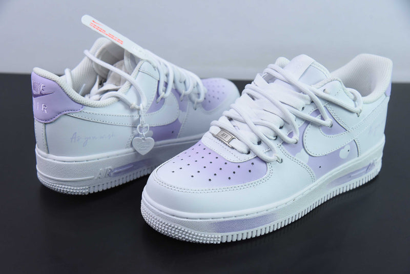 NIKE  Air Force 1  branco e roxo