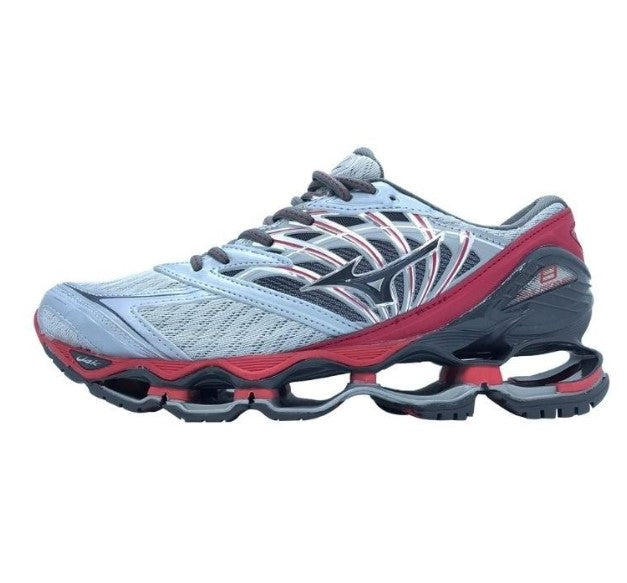 Tênis Mizuno Wave Prophecy 8 Cinza e Vermelho