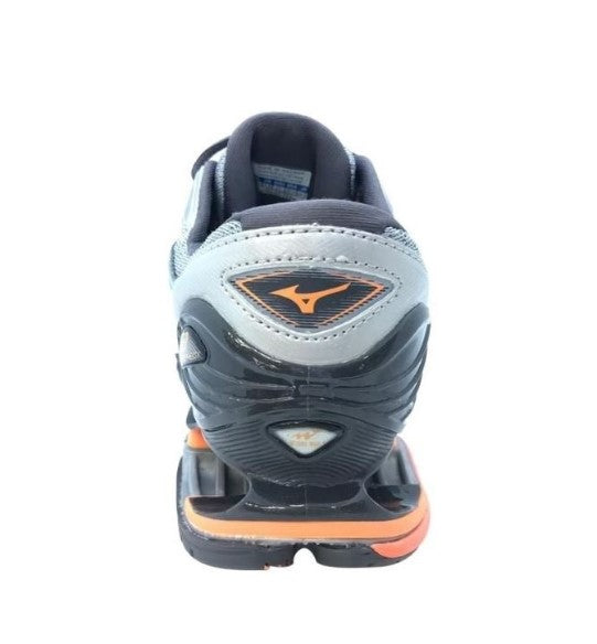 Tênis Mizuno Wave Prophecy 8 Cinza e Laranja