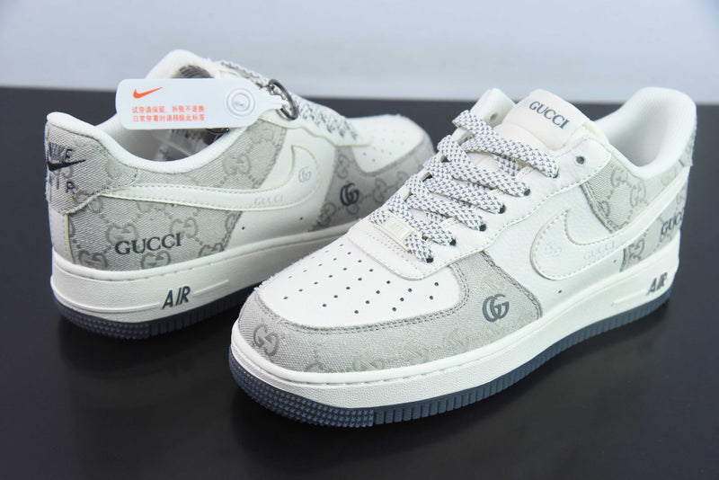 NIKE  Air Force 1 costurado em conjunto com tecido Gucci