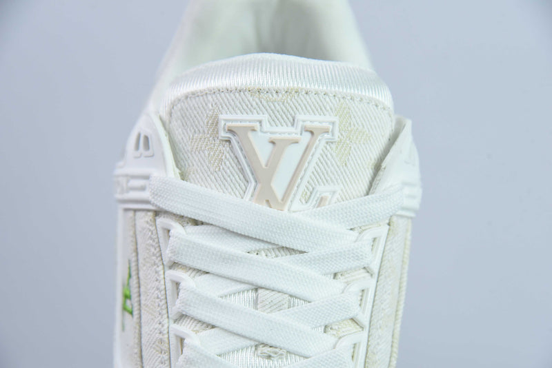 Louis vuitton TRAINER estampado floral bordado Branco