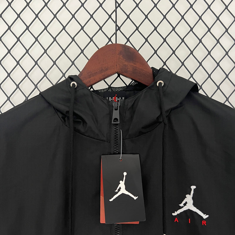 Corta Vento - 2025 Air Jordan Preto, vermelho e branco